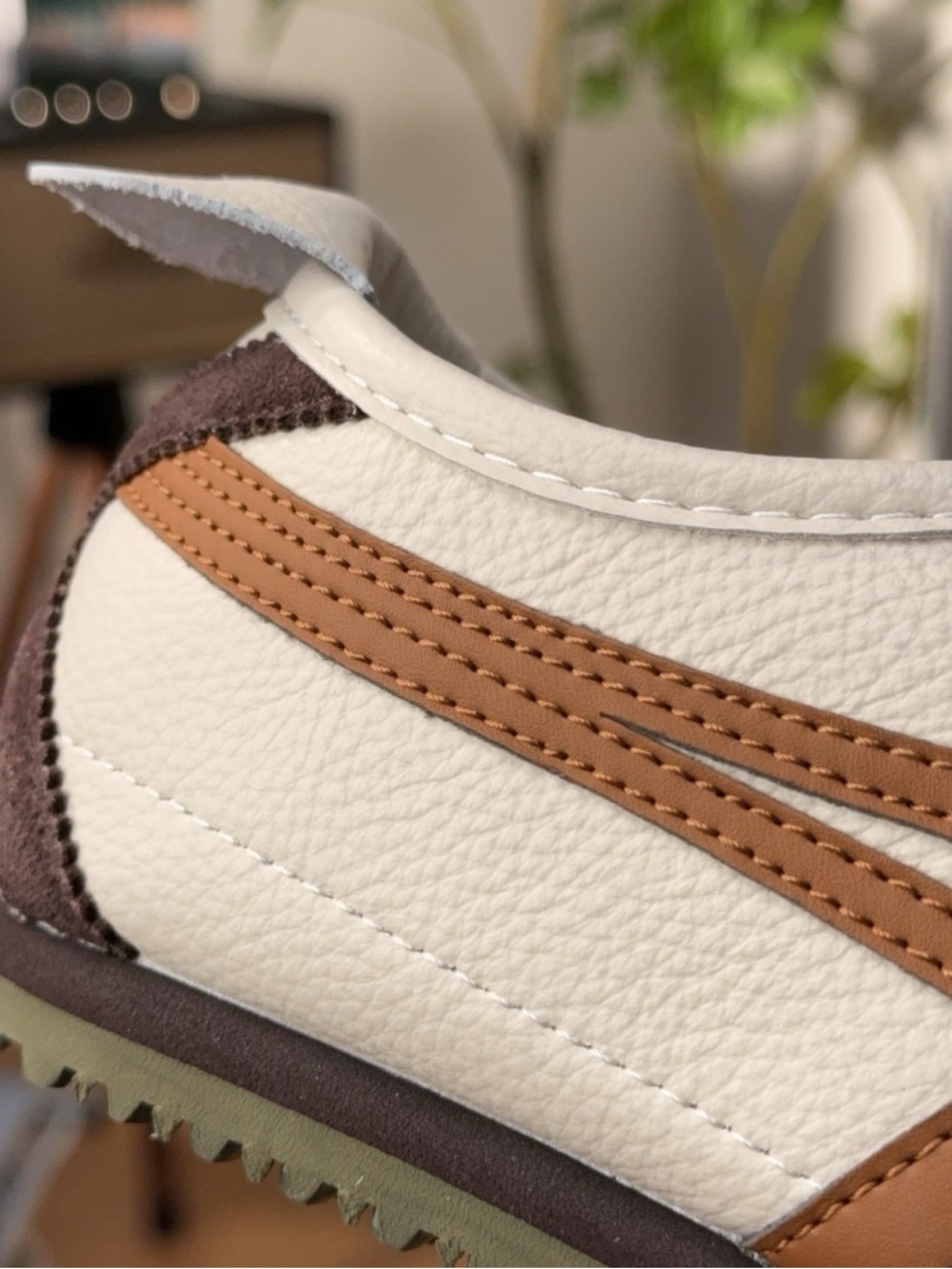 Onitsuka Tiger Mexico 66 Cream Brown Women’s Sneakers - Picture 2 of 8